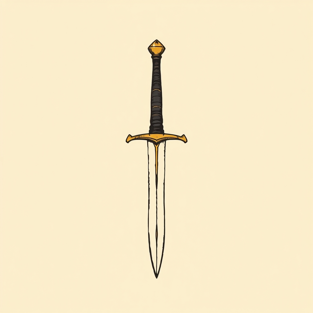 sword plunged into the chest