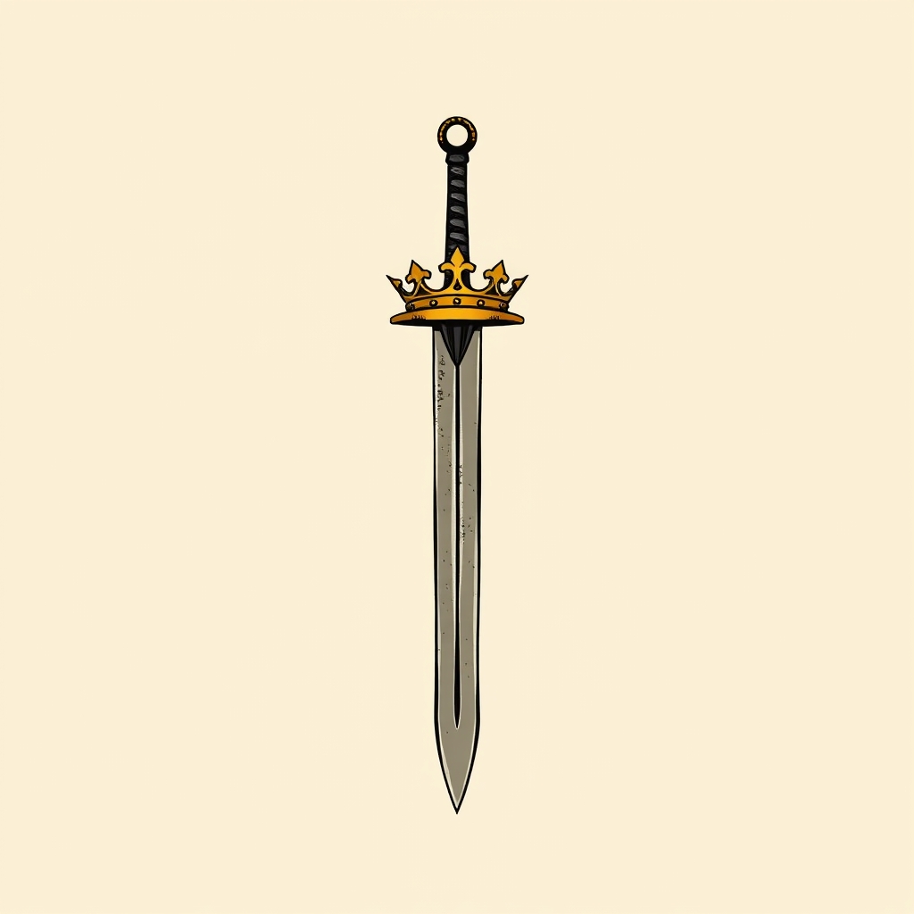 épée soutenant une couronne