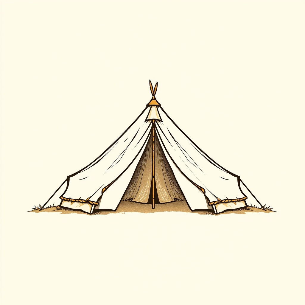 tent made of goatskin