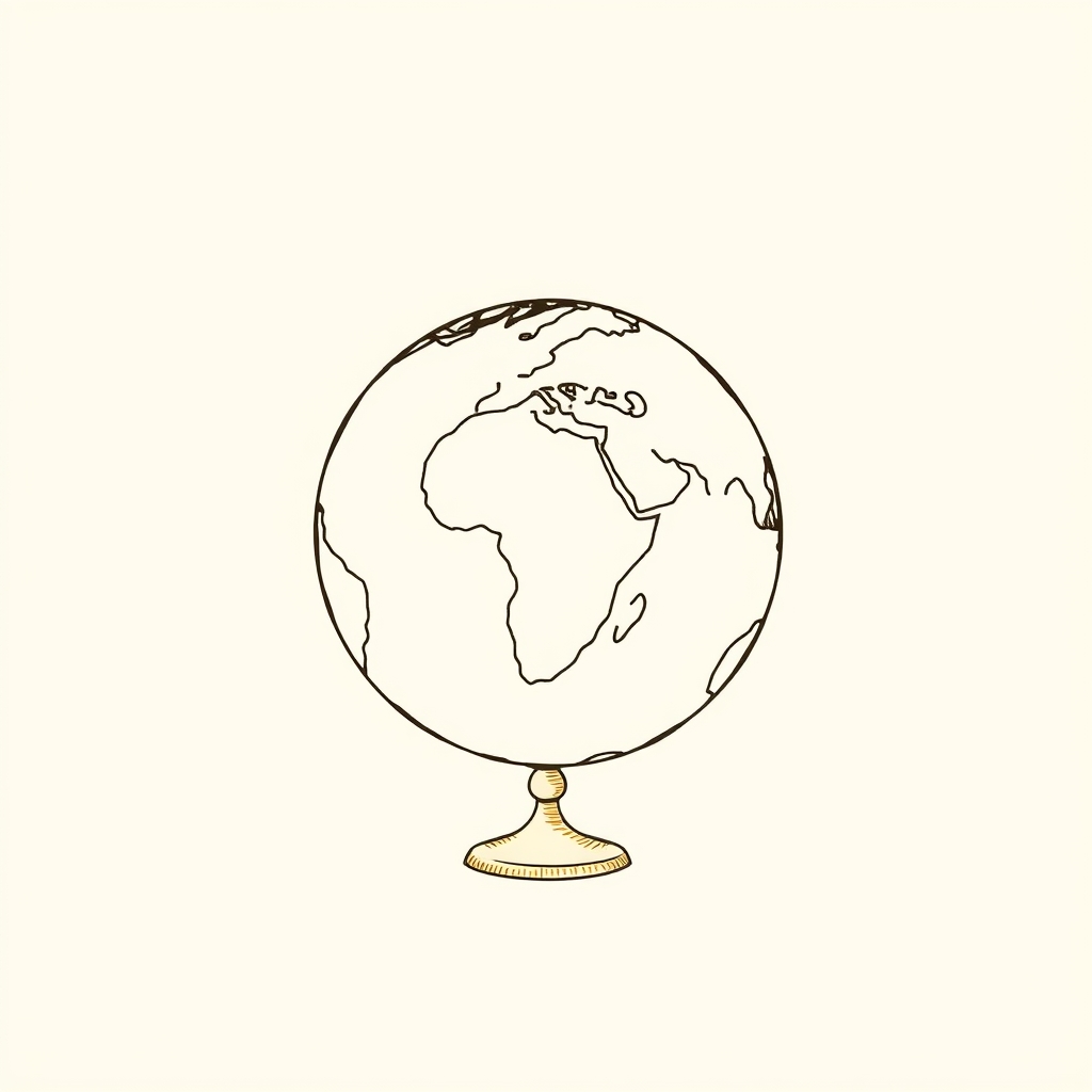globo terráqueo bajo los pies