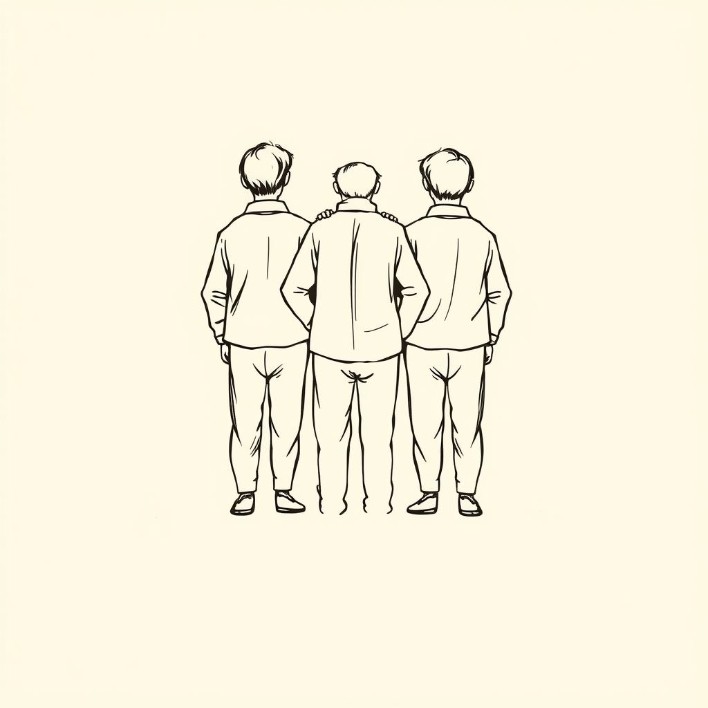 trois frères ensemble