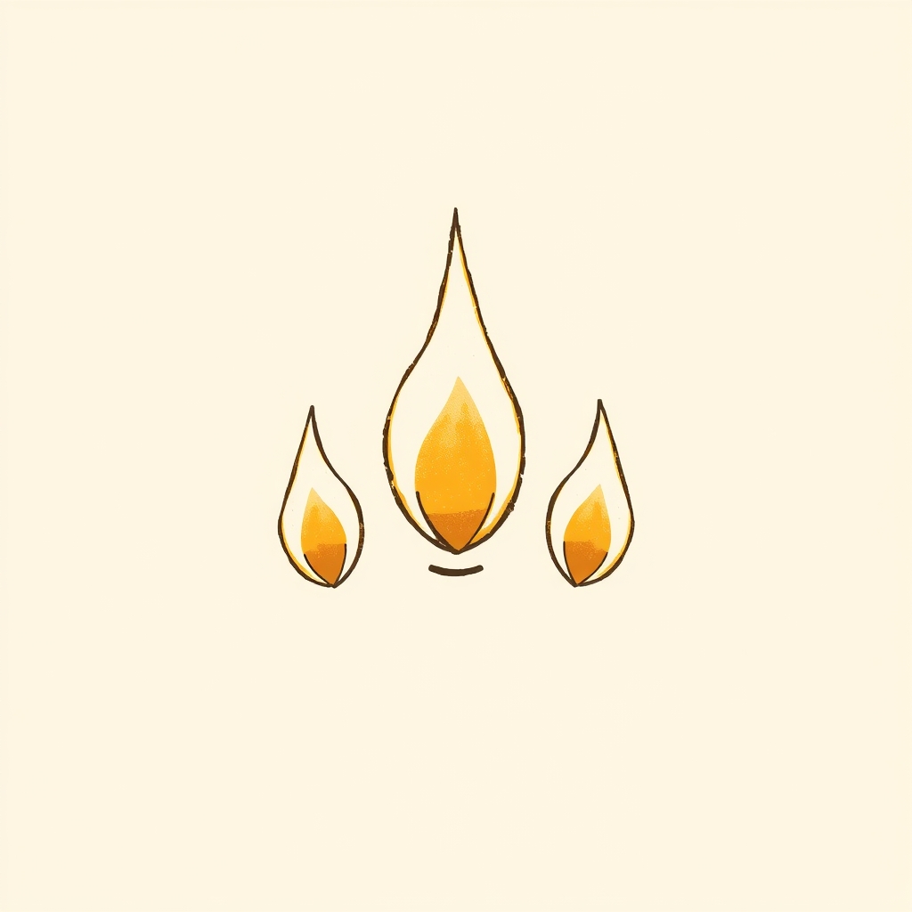 three flames