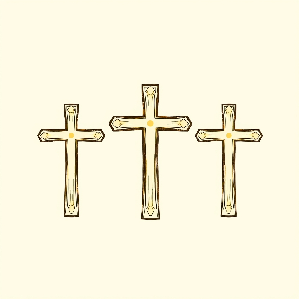 three luminous crosses (funeral)