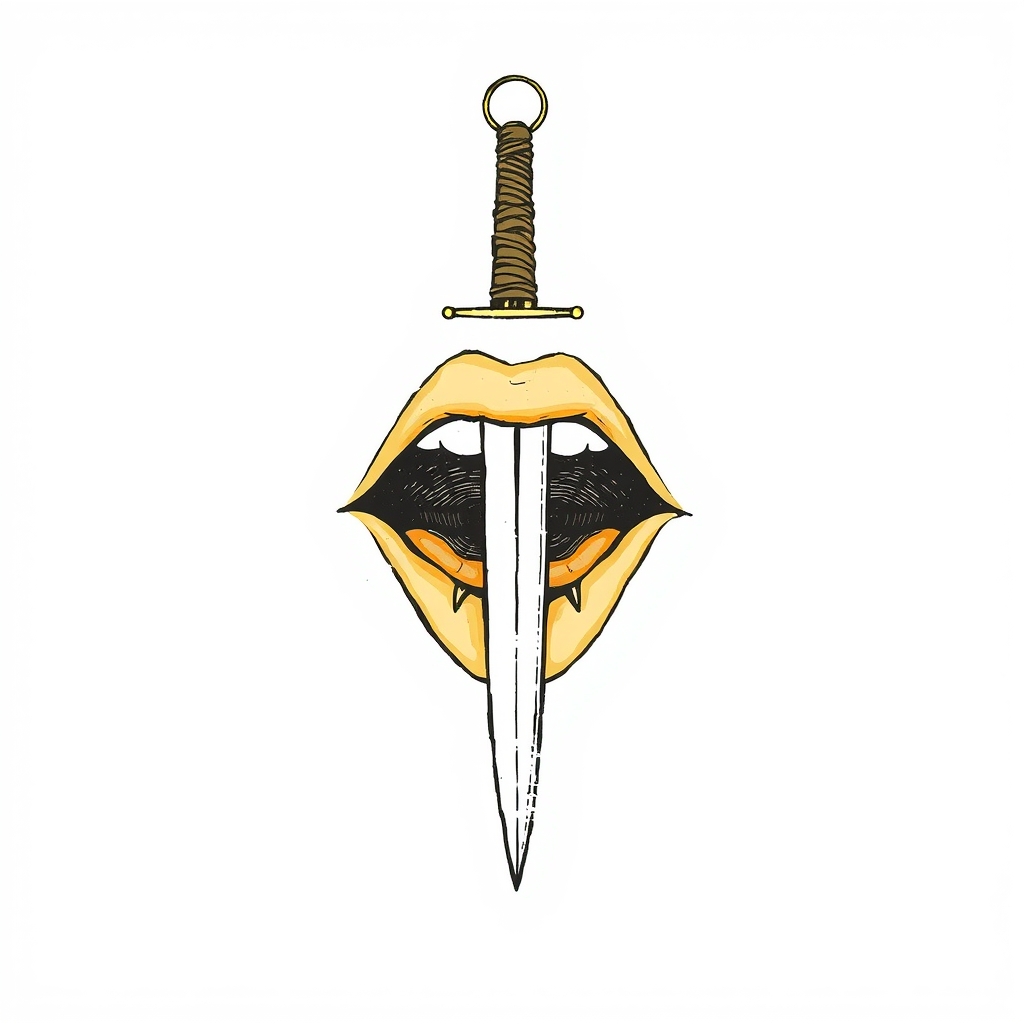 gorge percée d'un glaive
