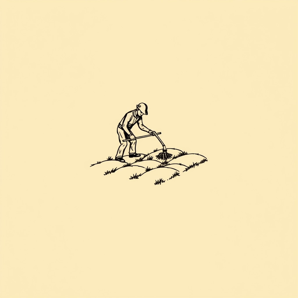 tilling the land