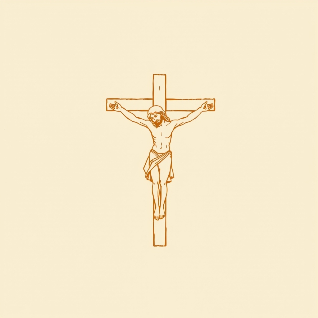 visión de Cristo en la cruz