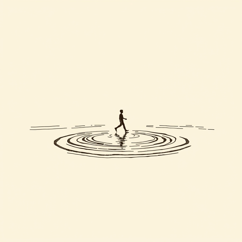 marchant sur les eaux