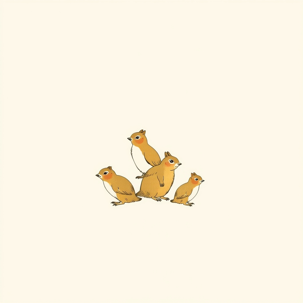 wild animals (birds, squirrels)