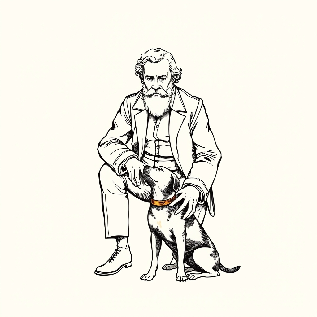 Guillaume de la Marck mordu par un chien à leurs pieds
