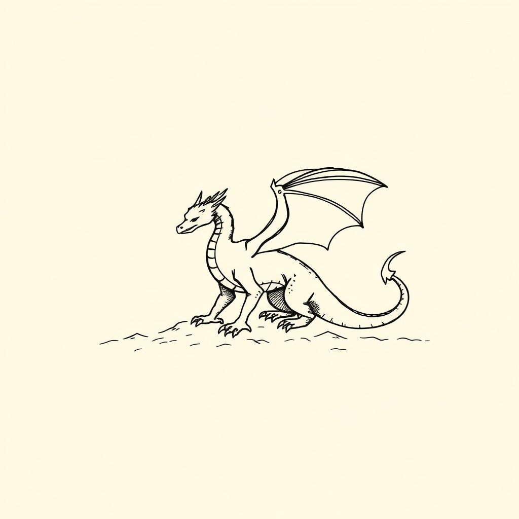 drago alato calpestato