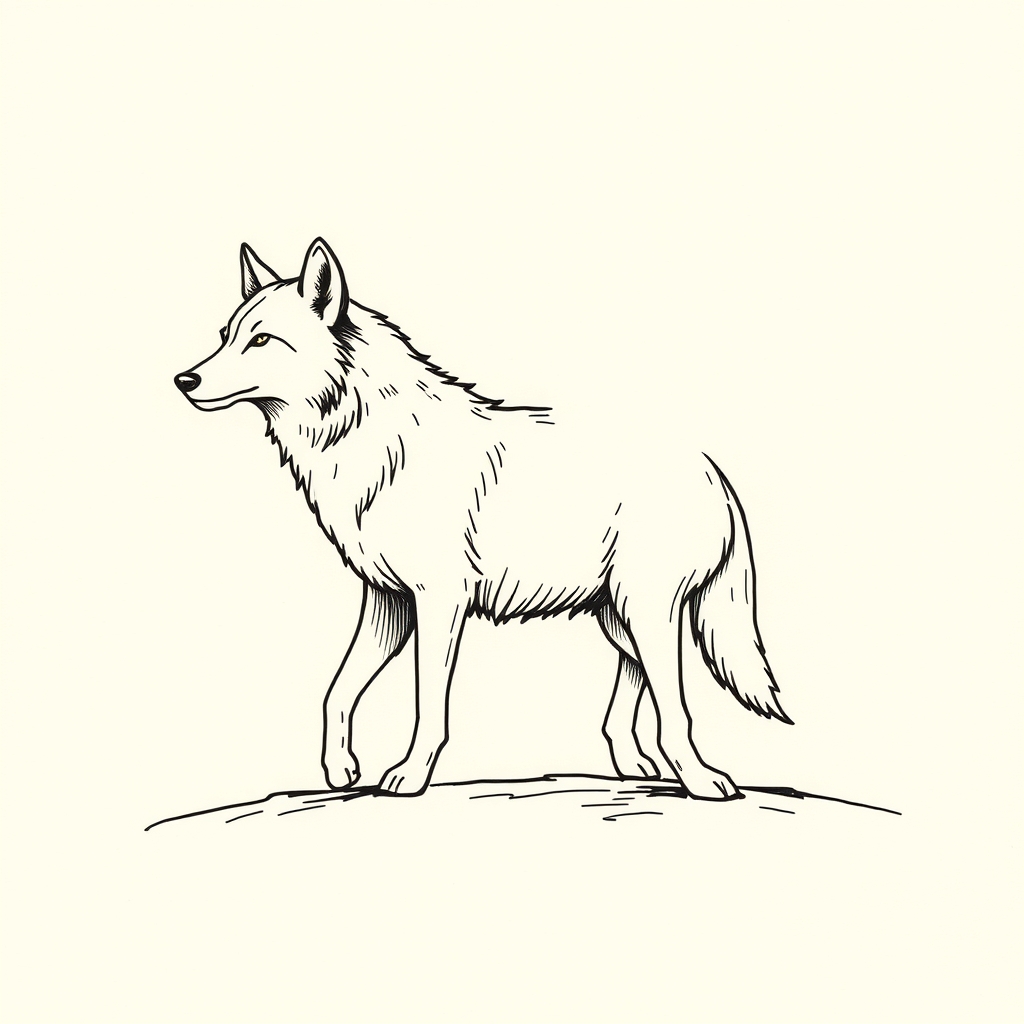 wolf serving as a beast of burden
