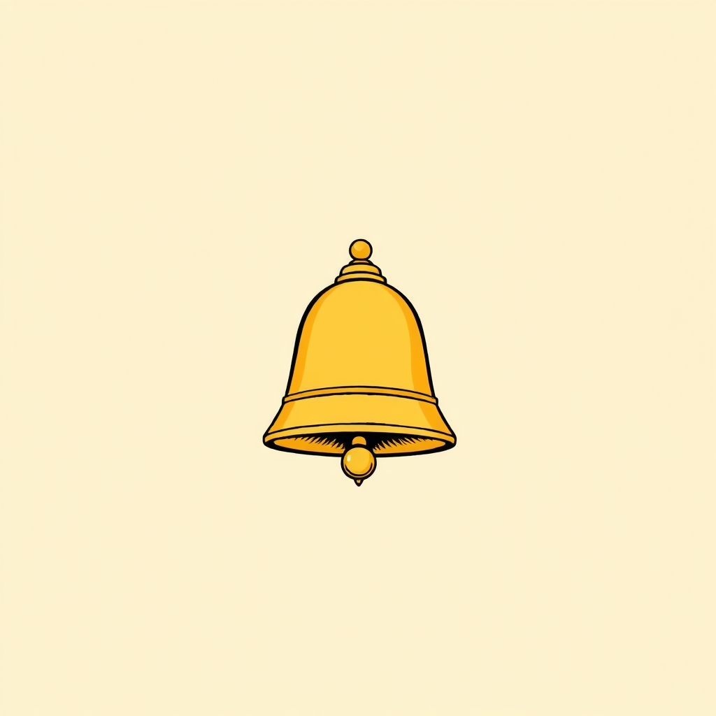 yellow copper bell