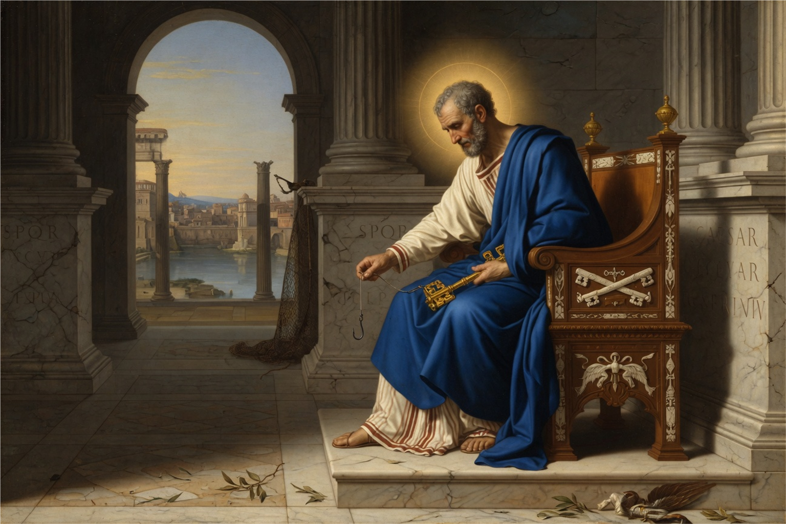 Saint Pierre (Chaire de Rome) - Le triomphe de Rome sur l'empire