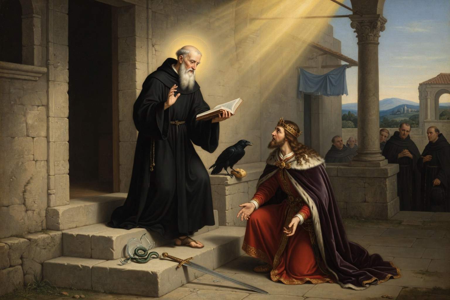Saint Benoît (Patriarche des moines d'Occident) - Rencontre prophétique avec Totila